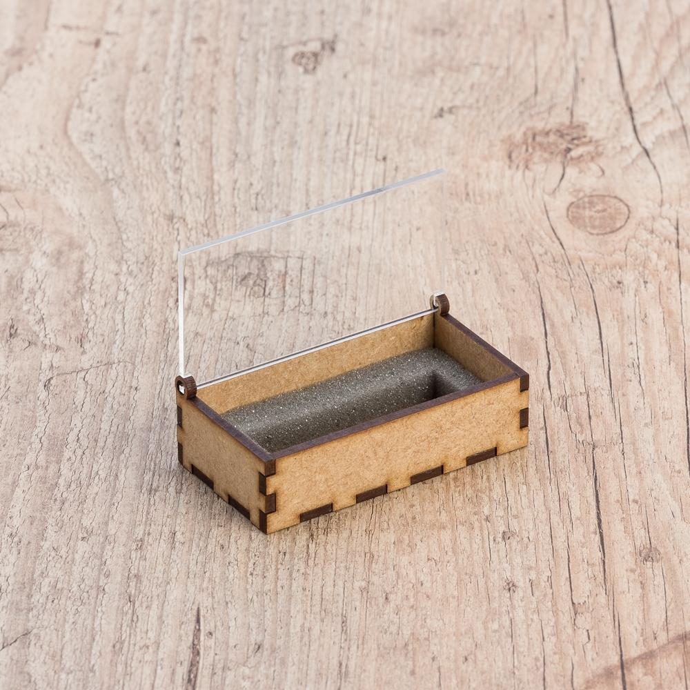 13569-Caixa para Pen Drive em MDF e Tampa Acrílica