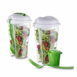 13719-Copo Salada 850ml com Garfo e Suporte para Molho
