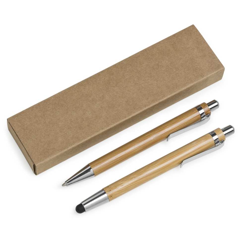 13796 – Kit Ecológico Caneta e Lapiseira Bambu