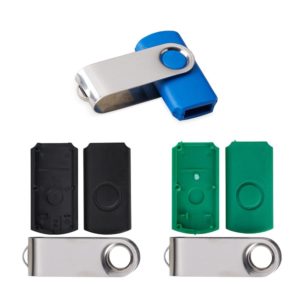 13960-BRI-Carcaça Pen Drive Giratório Brilhante