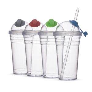 13866-Copo Plástico 480ml com Canudo
