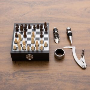 04450-Kit Vinho Xadrez 4 peças