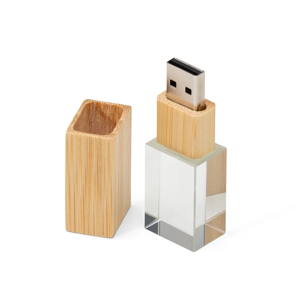 00064-4GB/8GB-Pen Drive Cristal Bambu 4GB/8GB