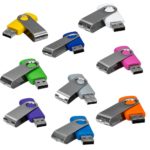 00016-SM 4GB-Pen Drive Giratório Metálico 4 GB