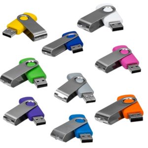 00016-SM 4GB-Pen Drive Giratório Metálico 4 GB