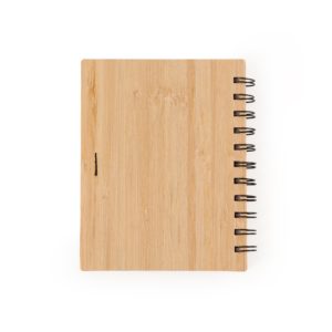 13776-Bloco de Anotações Bambu com Caneta