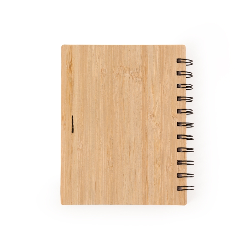 13776-Bloco de Anotações Bambu com Caneta